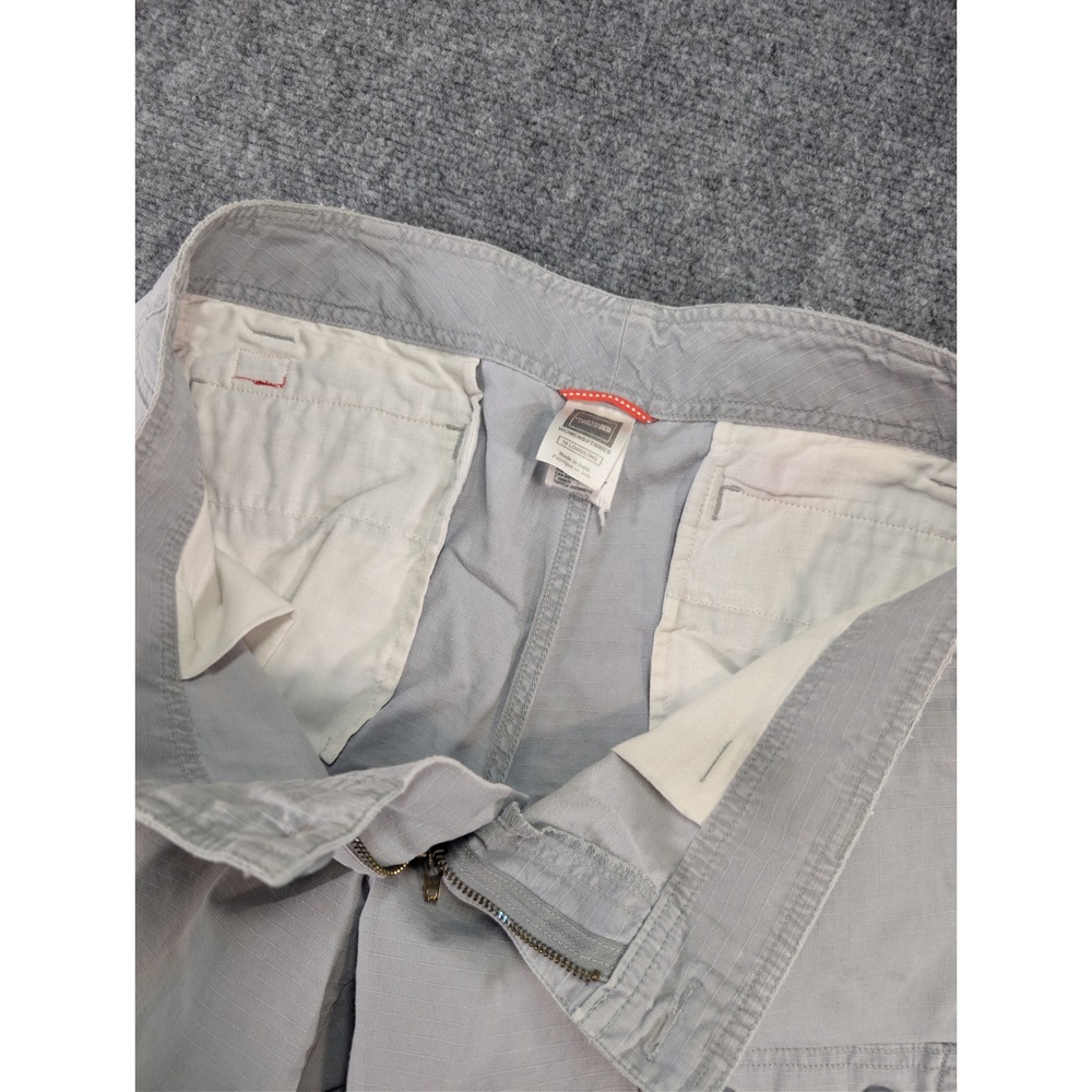 the north face cotton ripstop gray cargo shorts bottoms womens 10 long hiking - Picture 9 of 13
